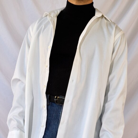 Slim Fit White Calvin Klein Shirt. - Picture 1 of 4